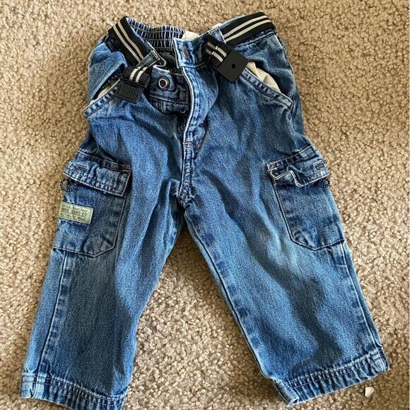 Infant Baby Boy Wrangler Blue Jeans - Picture 1 of 2